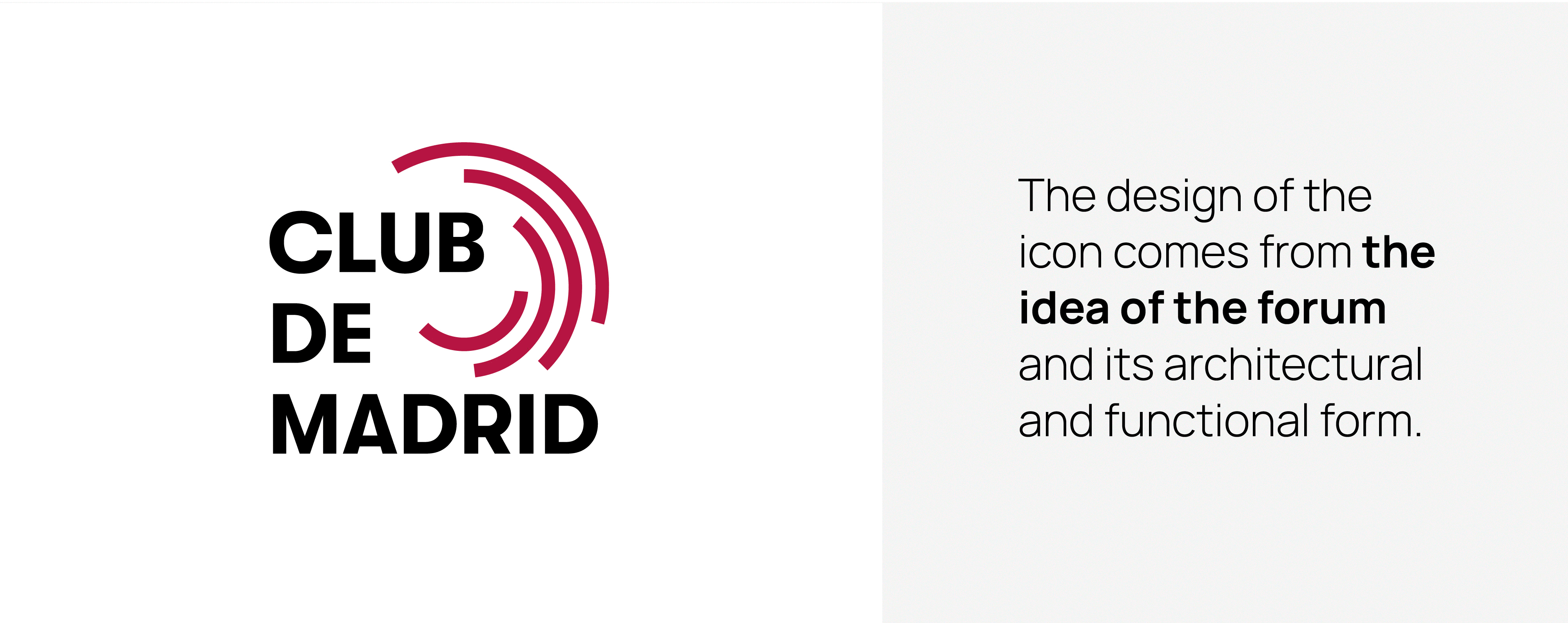 Animated evolution of the Club de Madrid identity and circular emblem.